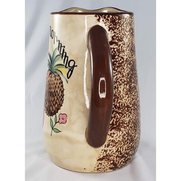 Vintage Mid Century Modern Juice Pitcher Cups Set MCM Pineapple Retro - Picture 3 of 11